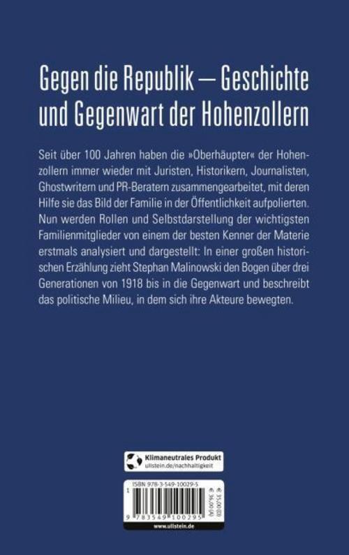 Thumbnail - Stephan Malinowski / Die Hohenzollern Und Die Nazis9783549100295