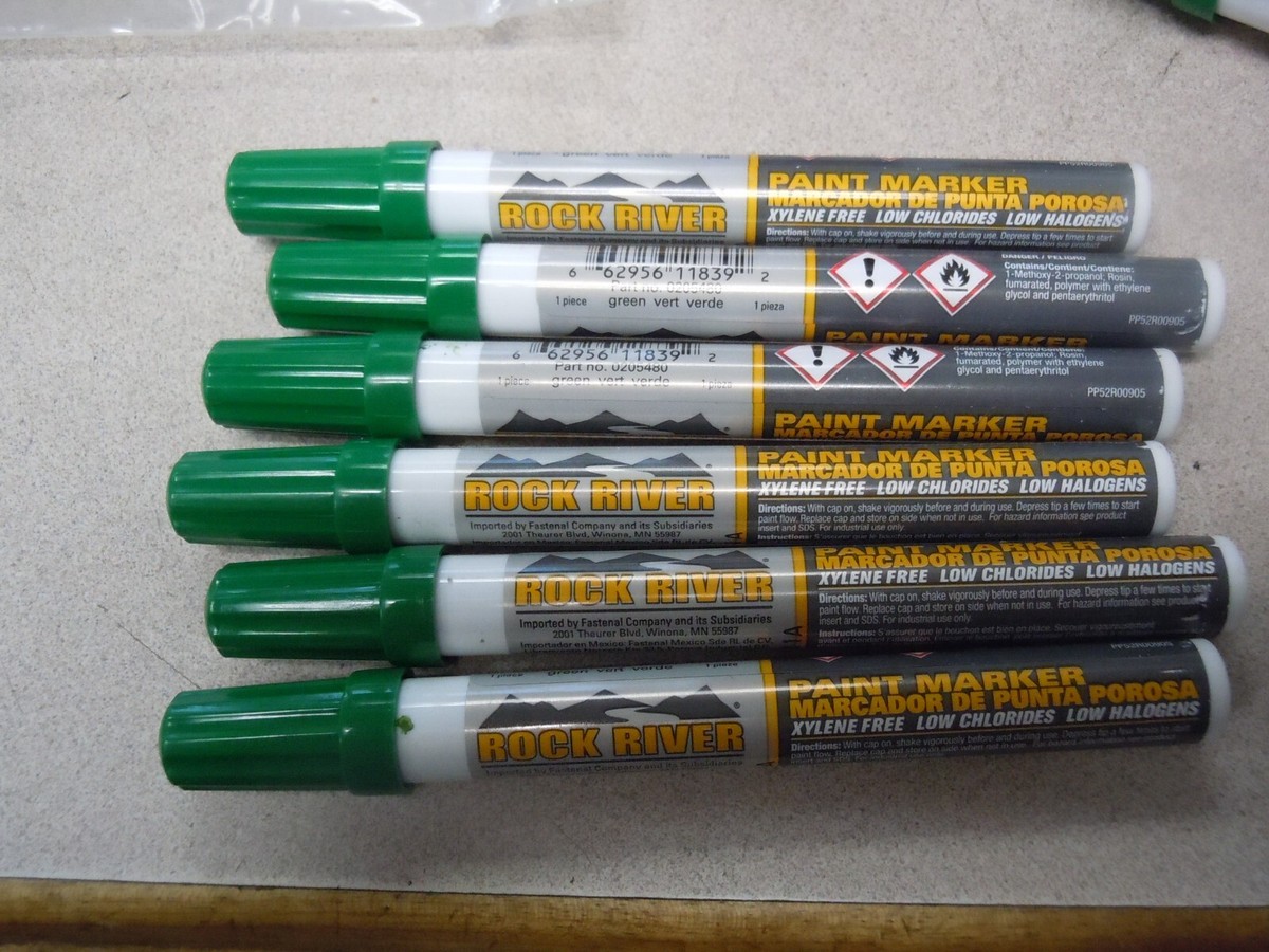 Green Medium Bullet Tip Xylene-Free Rock River® Paint Marker- Lot