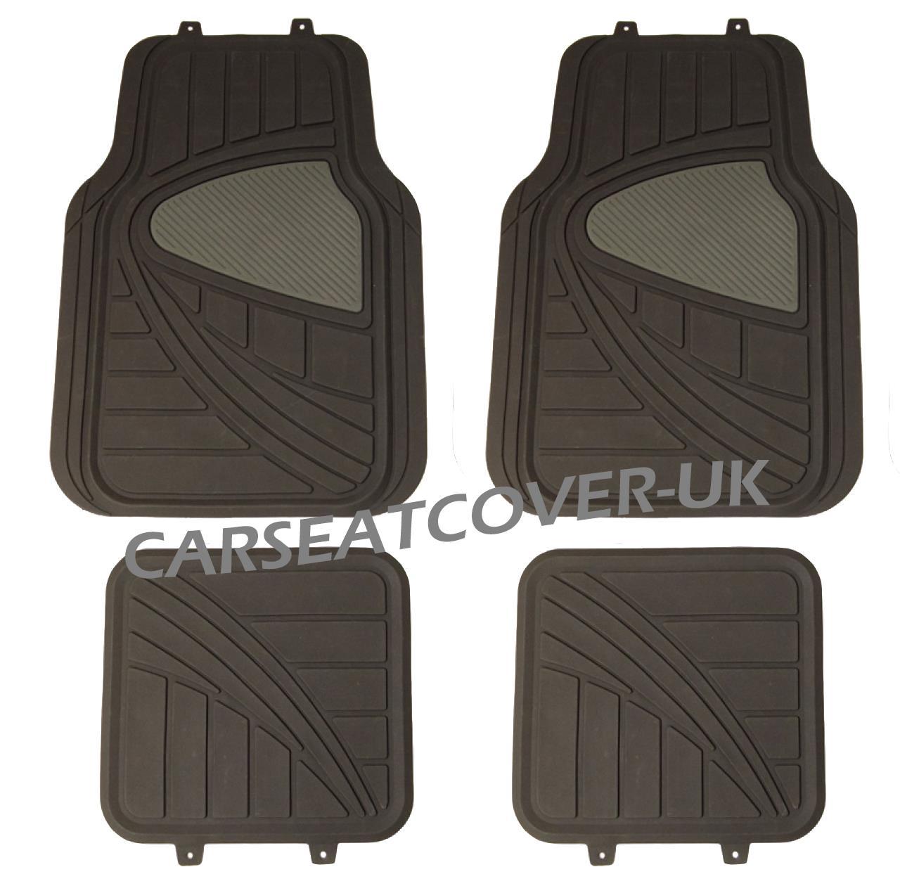MG Motor UK MG3 Black/Grey HEAVY DUTY Front Rear RUBBER CAR Floor