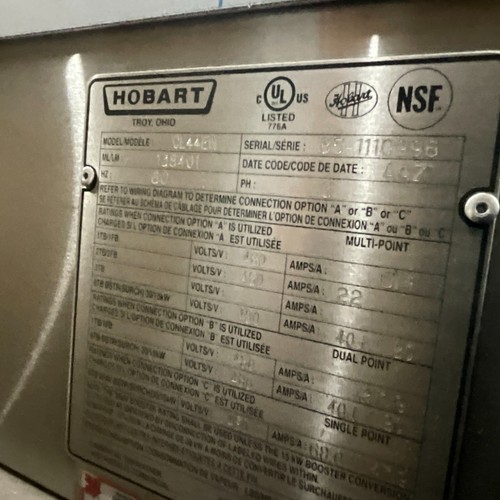 Hobart CL44EN Single Tank High Temperature Conveyor Dish Machine 480 Volt, 3 PH - Picture 5 of 14