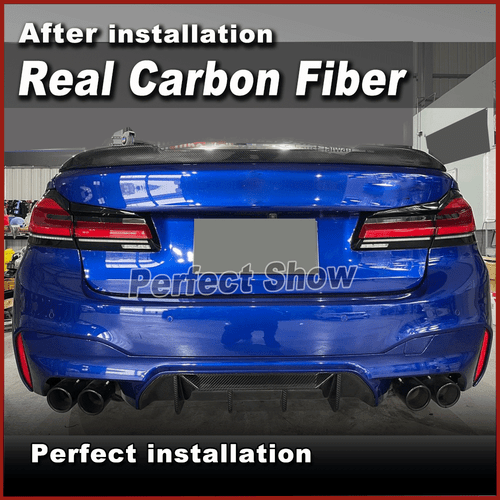 Für BMW F90 M5 Stoßstange Carbon Heckdiffusor Diffusor Heckansatz Spoiler Lippe - Bild 2 von 10