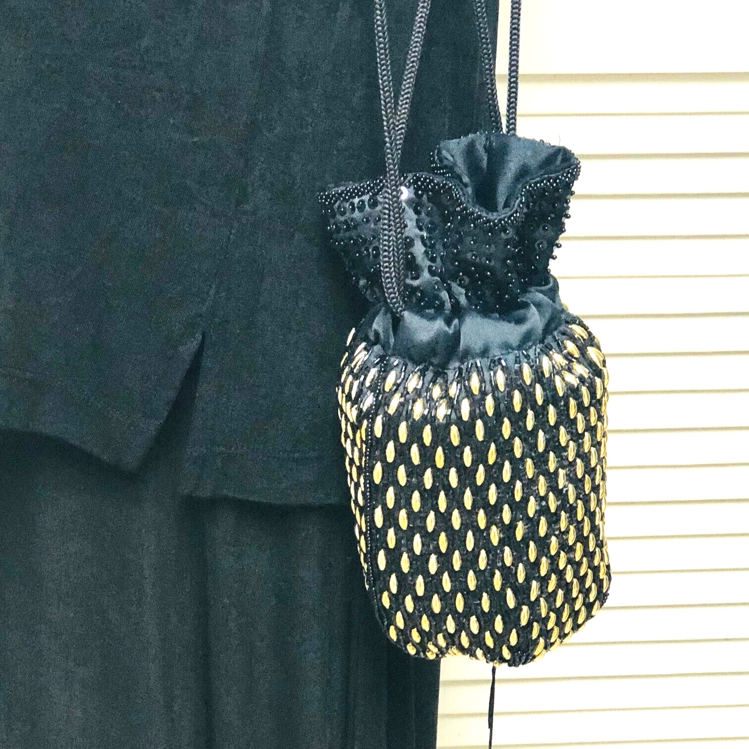 INGE CHRISTOPHER Beaded Drawstring Pouch Purse Ba… - image 3