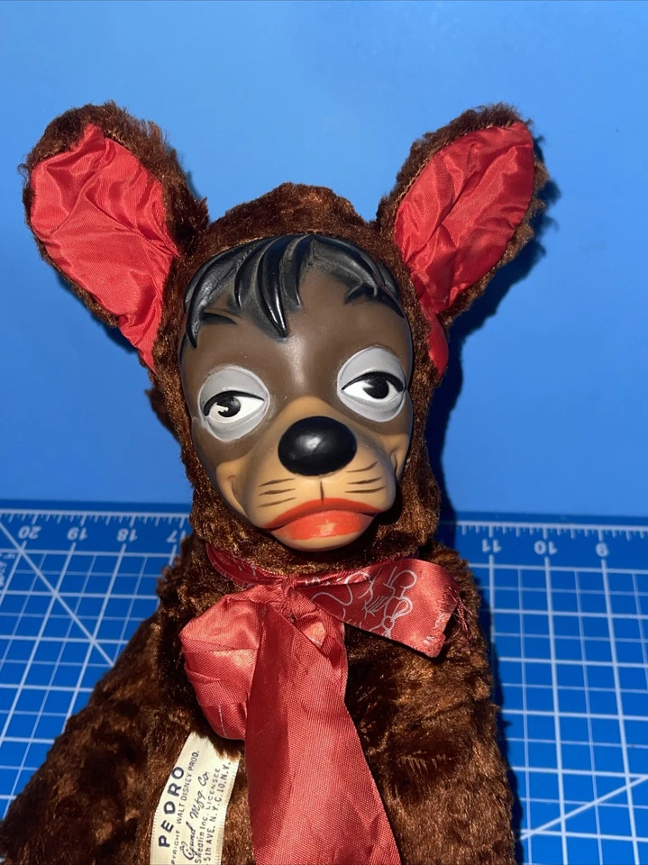 1955 Gund Disney Pedro Chihuahua Perro Dama Y El Vagabundo 12" Peluche Cara de Goma Foto 2 de 4