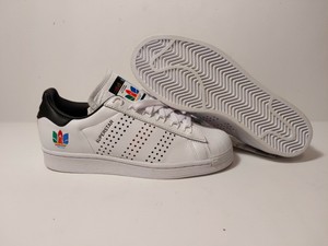 ADIDAS ORIGINALS MEN'S SUPERSTAR FW5388 WHITE/BLACK/ BLUE GREEN SIZE: 7 |  eBay