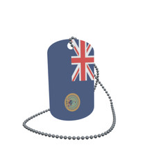 Dog Tag Flag Bunting Colonial Flag Burma Dog Tag Aluminium 30 x 50mm