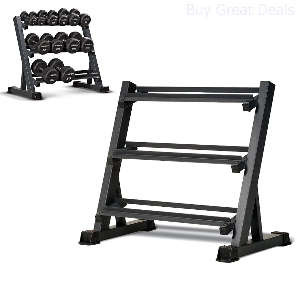 Marcy 3 Level DUMBBELL RACK Heavy Gauge Steel Durable STORAGE