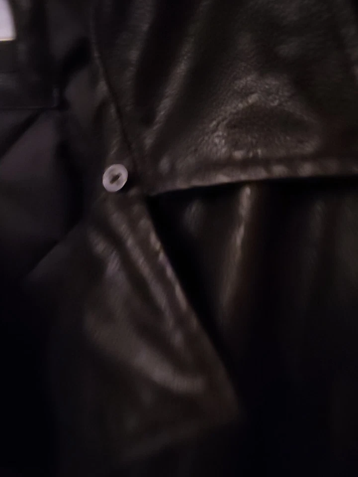 Big Chill Faux Leather BLACK Jacket WOMEN'S Lined Belted SIZE 2X NWOT - Image 3 of 4