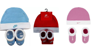 New Nike Babys Futura Beanie Hat and Bootie Set Choose Size & Color
