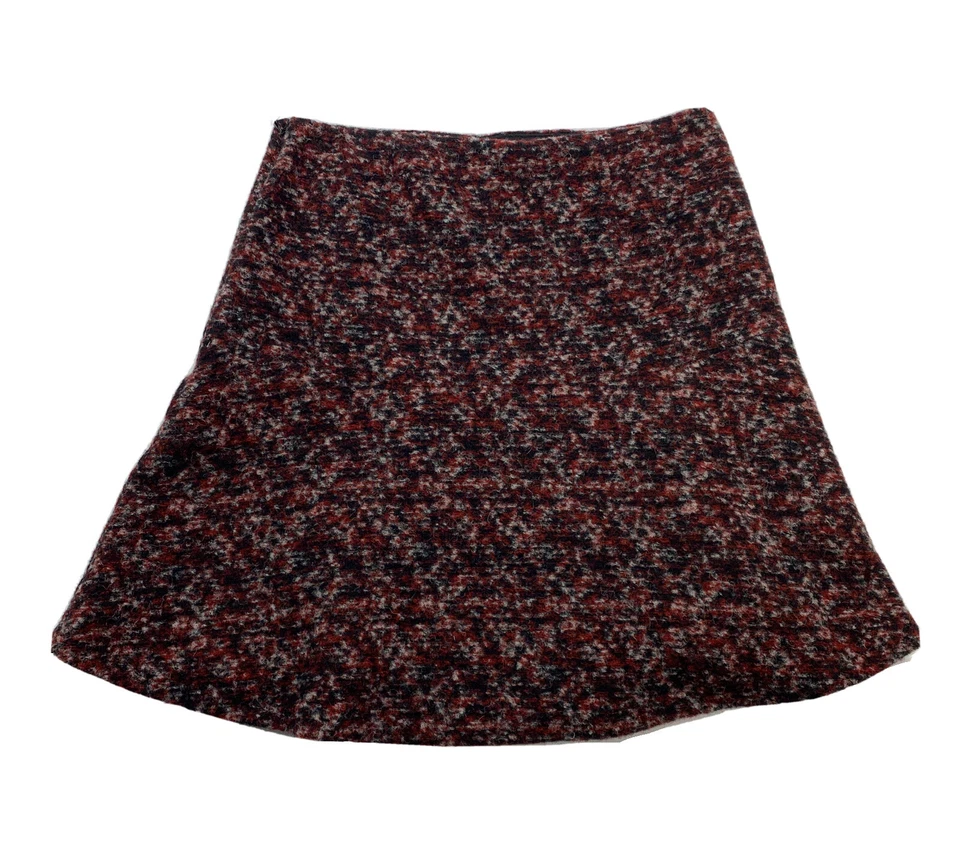 Falda Ann Taylor Mujer Talla 4 Forrada Patrón Geométrico Línea A Círculo 86% Lana Foto 2 de 4