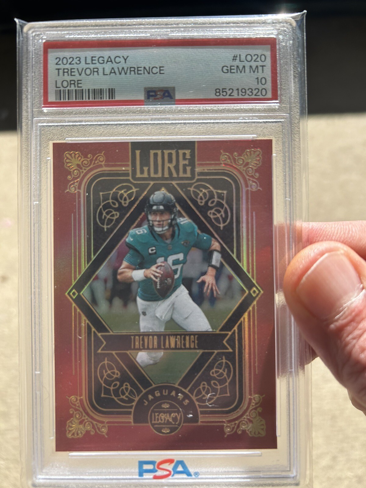 Trevor Lawrence SSP 2023 Panini Legacy Lore Case Hit Jaguars SSP PSA 10 Pop 3