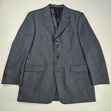 Austin Reed Wool Blazer Men 42 Blue Regular Textured 3 Button Single Vent Defect