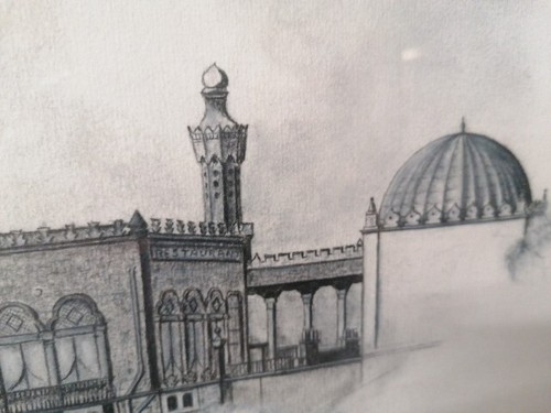 Vintage Art Drawing Of Istanbul Resort Signed And Dated 1986 - Picture 12 of 20
