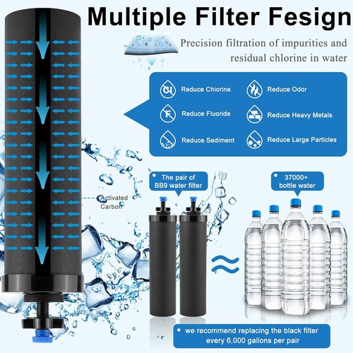 Water Filter Replacement for Berkey® BB9-2 Water Filter,Black Berkey Filters - Picture 2 of 7