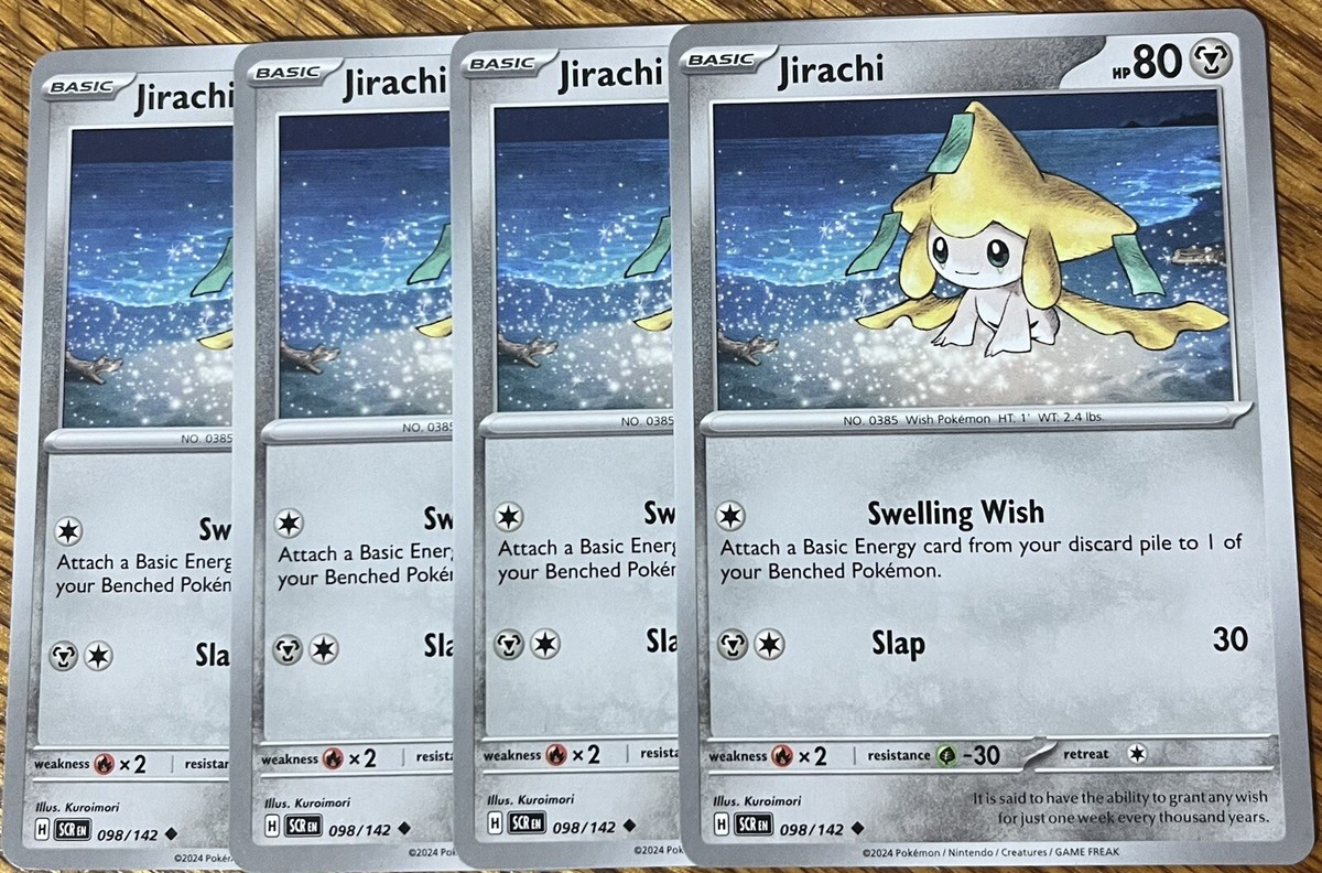 x4 Jirachi 98/142 - Stellar Crown - Uncommon - Read Desc. | eBay