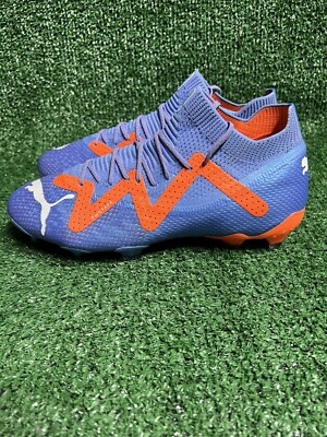 Puma Future Ultimate FG/AG Blue Orange Soccer Cleats 107166-01