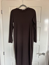 George Maternity Brown Ribbed Long Sleeve Midi Dress