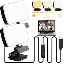 2 Pack Video Conference Lighting Panel Soft Light for Computer with Clip