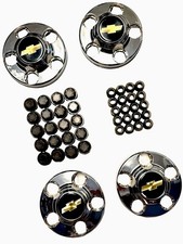 Set Chevy 1500 Oem Chrome Center Hub Covers Lug Nutscovers Perfect Free Ship
