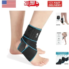Ankle Support Brace 2 Pack, Adjustable Compression Ankle Braces for Sports Pr...