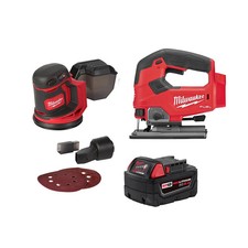 Milwaukee 2648-JB M18 18V Cordless Sander / Jig Saw w/ 5.0 AH Battery