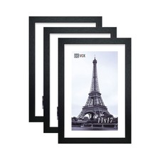 VCK Poster Frame 11x17 Set of 3, Wood Black Picture Frame, Wall Gallery Photo...