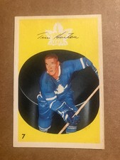 1962-63 PARKHURST NHL HOCKEY: #7 TIM HORTON, TORONTO MAPLE LEAFS, NRMT