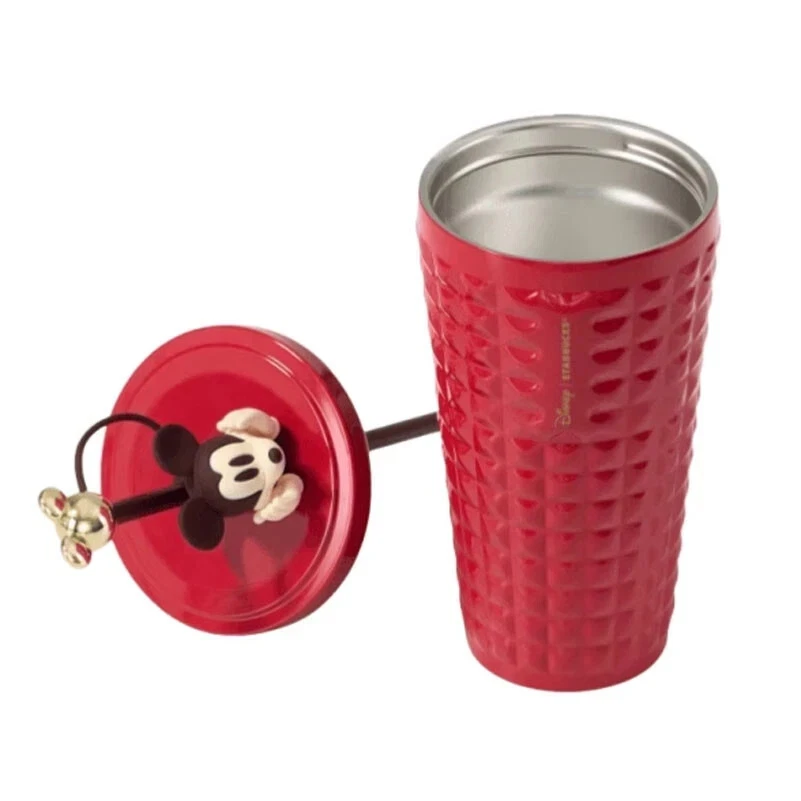 New 2025 China Starbucks X Disney Mickey Mouse Topper Red 19oz SS Straw Tumbler - Image 4 of 4