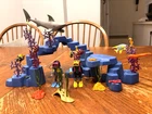 Rare Vintage 1998 Playmobil 3953 Blue Underwater Sea Reef - Very Cool!
