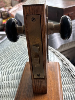 ANTIQUE NILES CHICAGO MORTISE LOCK DOOR KNOB SET COMPLETE PAT
