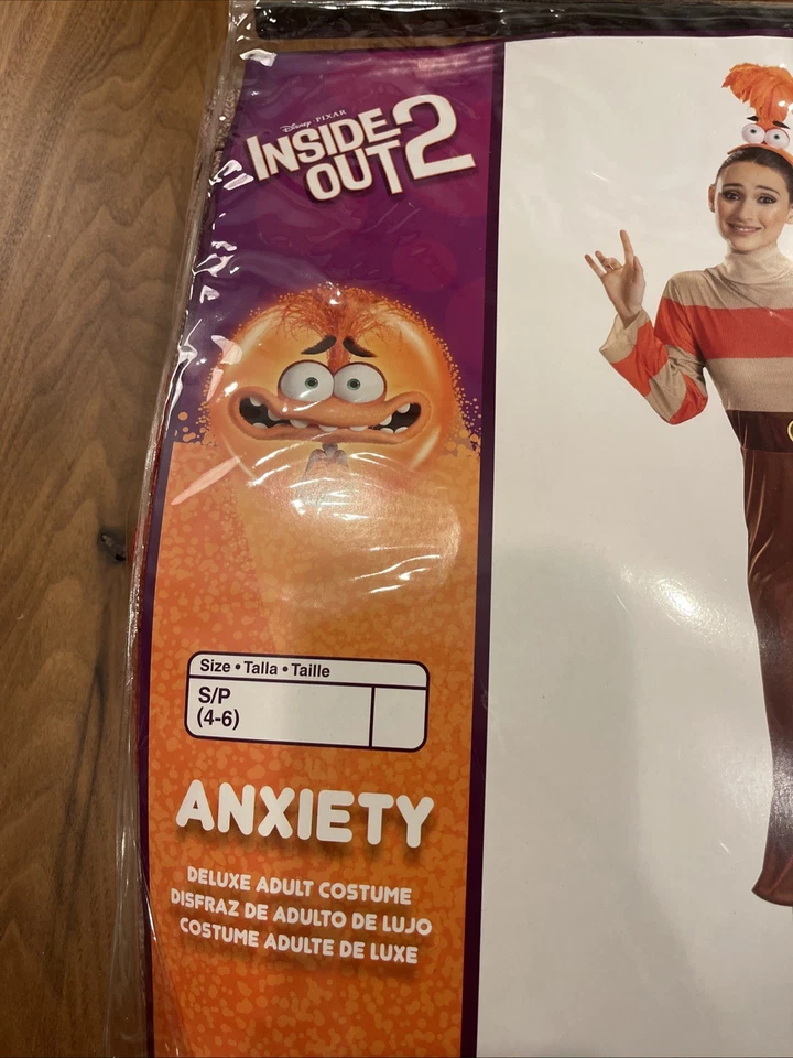 Disney/Pixar Inside Out 2 Orange ANXIETY Halloween Costume Disquise Women’s NEW - Image 3 of 4