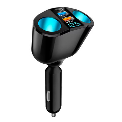Multiple Devices Can Be Charged at the Same Time with Digital Display Car Charg 