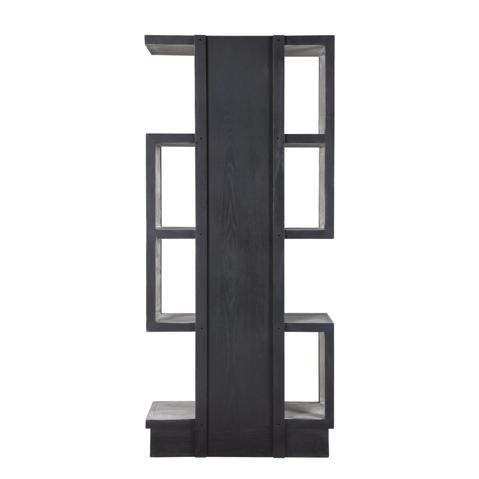 Uttermost 24958 Nicasia 36"W Luxury Designer Asymmetrical Etagere - Grey - Image 2 of 4