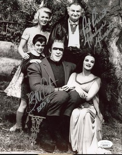 Foto firmata Pat Priest Butch Patrick 8x10 Munsters in bianco e nero AUTO JSA COA