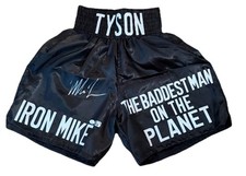 Mike Tyson Signed Autogrpahed Boxing Trunks Iron Mike JSA