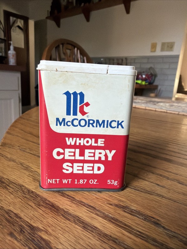 Vintage McCormick Whole Celery Seed 1.87 Oz Size