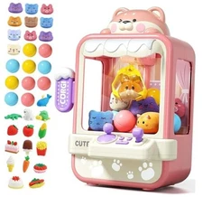 Claw Machine for Kids, Mini Vending Machine with Music, Prize Dispenser Small