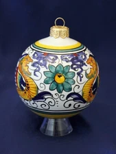 Deruta Italian Pottery Christmas Ornament Raffaellesco Made in Italy