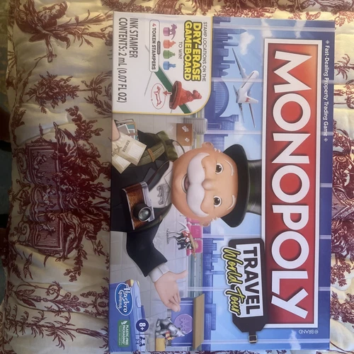 Monopoly Travel World Tour Board Game for Families and Kids Ages 8+, Includes