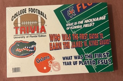 Vintage 1995 College Football Trivia Board Game University of Florida New Sealed