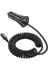 Apple MFI-Certified Syncwire iPhone Car Charger 32W Super Fast 5ft lightning end