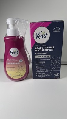 VEET Ready-To-Use Waxing Kit And Hair Removal Gel Cream