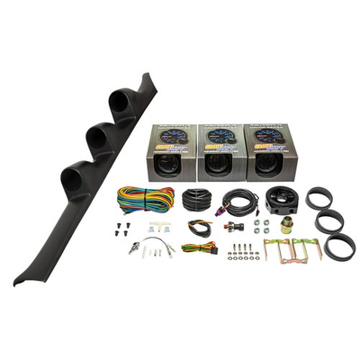 #ad GlowShift Boost Oil PSI Water Temp Gauges Black Pod for 92 95 Honda Civic $304.99