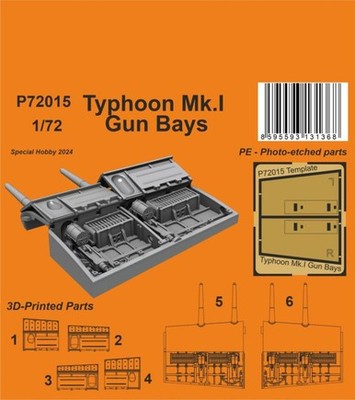 CMK 129-P72015 1/72 Typhoon Mk.I Bays Correction Setfor Airfix Kit