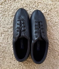 Easy Spirit ESAP1/AP1 LE Black Leather Size 11 Wide Width Brand New NIB