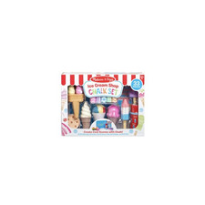 Melissa  Doug Ice Cream Shop Multi-Color Chalk and Holders 33-Pc Play Set NEW