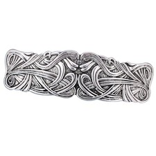 Vintage Style Floral Large  Hair Clip French Hair Clamp Barrette Silver