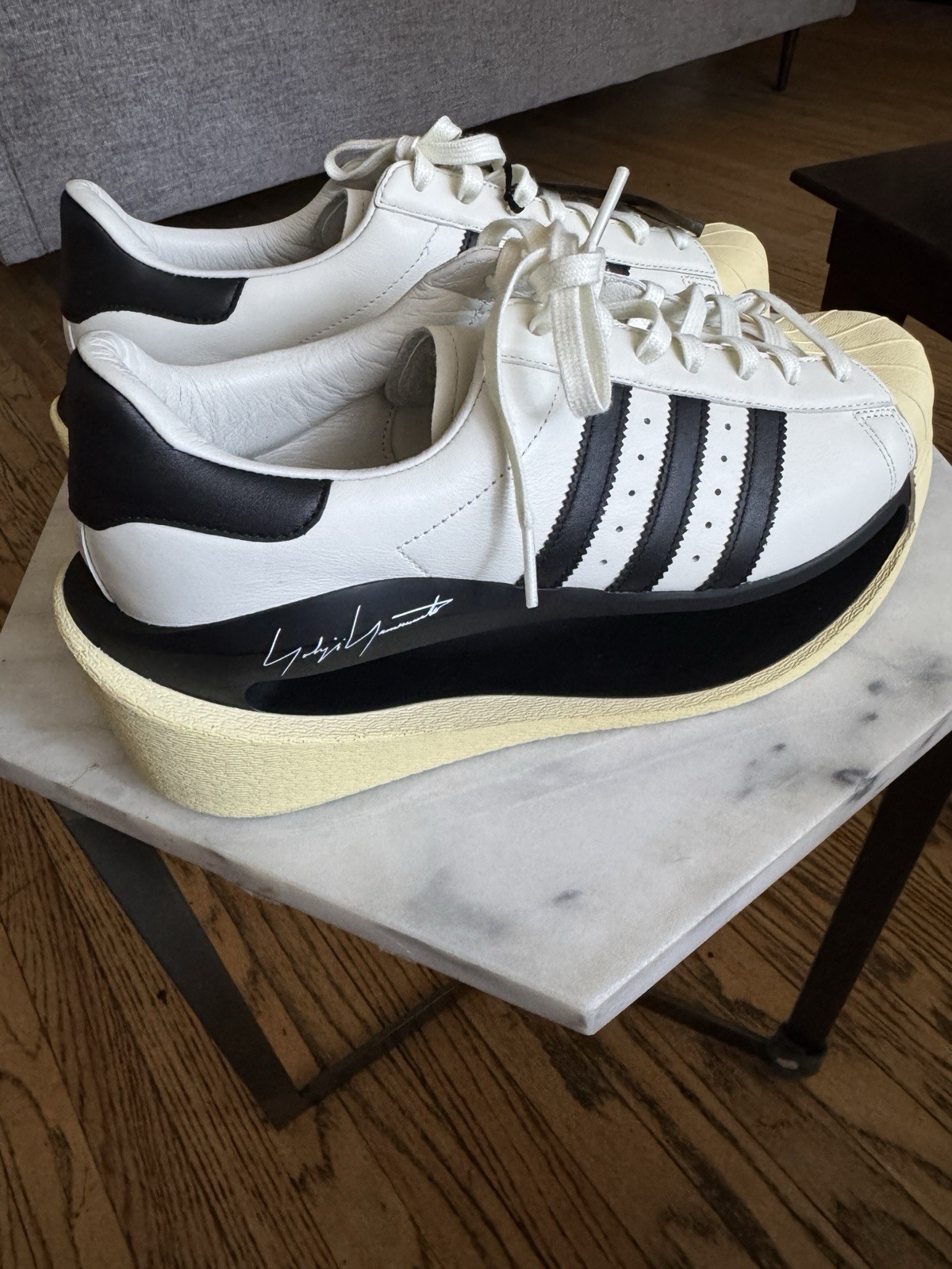 Y-3 Yohji Yamamoto Gendo Superstar Shoes White Black Size 9.5 IG2936 No Box image 4