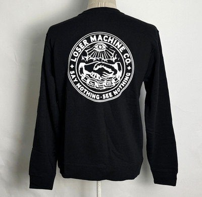 Loser Machine Men's Crew Sweatshirt Secret Society Black Size M NWT