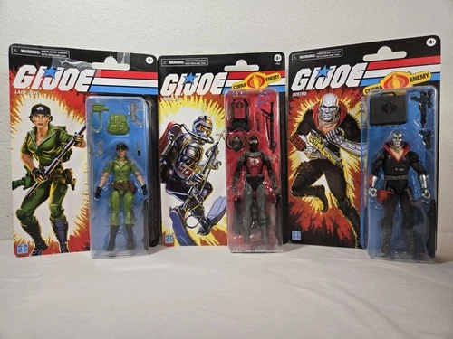 GI Joe Classified Retro Cardback Cobra Eel, Destro, Lady Jaye - NEW SEALED
