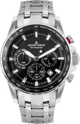 Jacques Lemans - Liverpool Chrono schwarz - 1-2099D - Herrenuhren